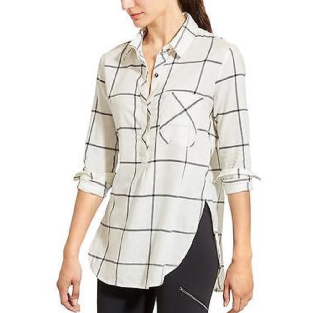 Athleta Presidio Tunic | Sea Salt Black | Sz XS P